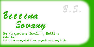 bettina sovany business card